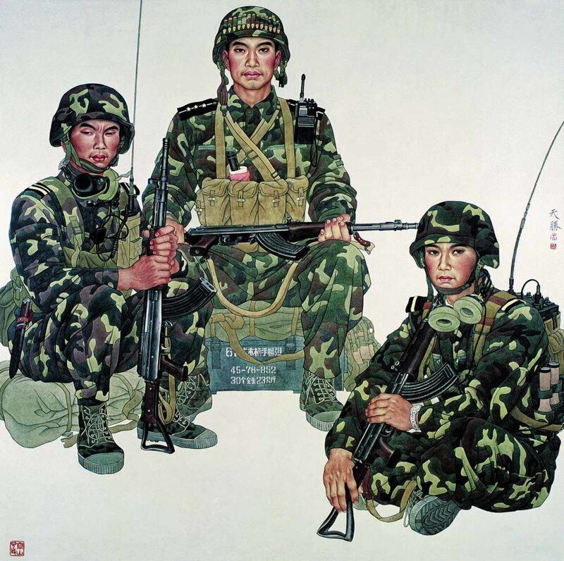 Китайская армия на рисунках современных китайских художников