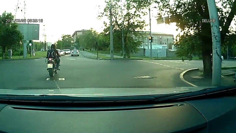 Наезд на мотоциклиста в Алматы
