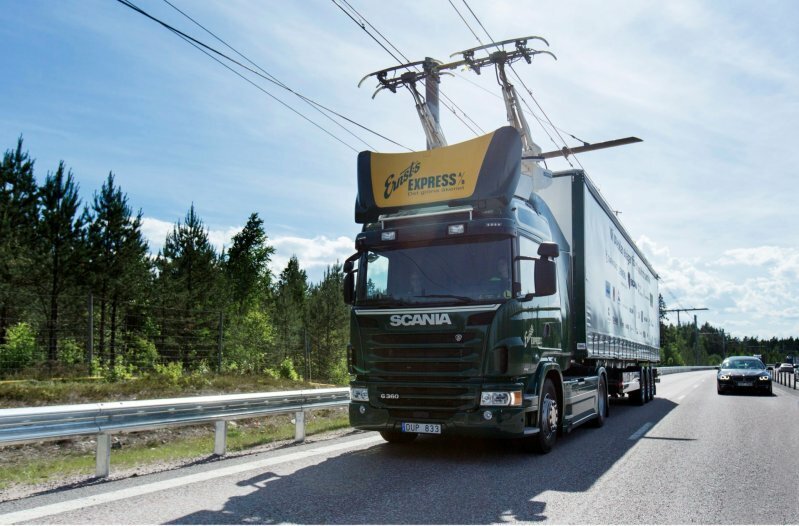 Швеция тестируют электрическое шоссе для грузовиков 