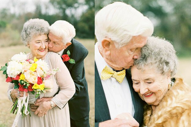 Трогательная фотосессия супругов, проживших в браке 63 года