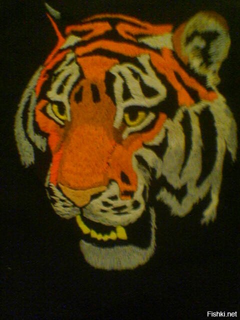 Однажды набравшись терпения вышил тигра гладью на рубахе, во всю спину