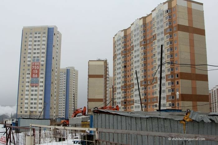 Заброшенный район новостроек в Подмосковье