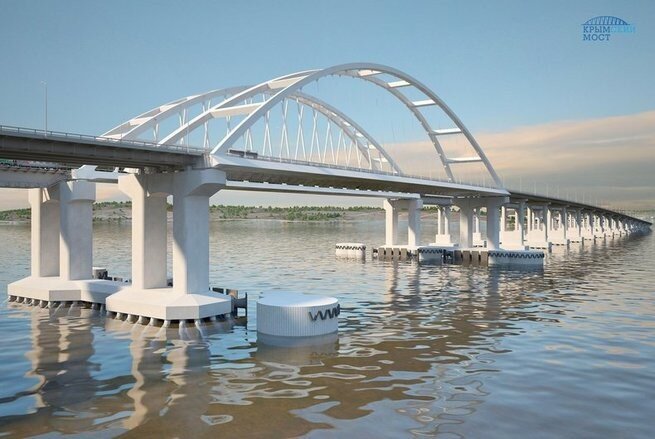 Крымский мост. Начата сборка судоходных арок