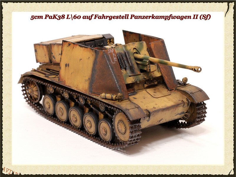 Немецкая  САУ c 5cm PaK 38 L/60 auf Fahrgestell Pz.Kpfw.II (Sf) A/B/C/F