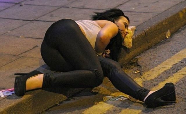 Drunk Girl Pizza Pillow