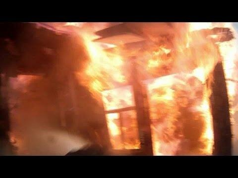Тушение пожара в частном доме от первого лица