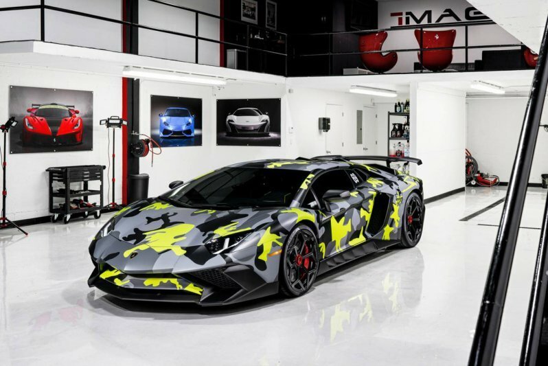 Сумасшедший камуфляж для суперкара Lamborghini Aventador