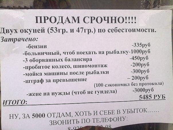 О трудностях рыбалки