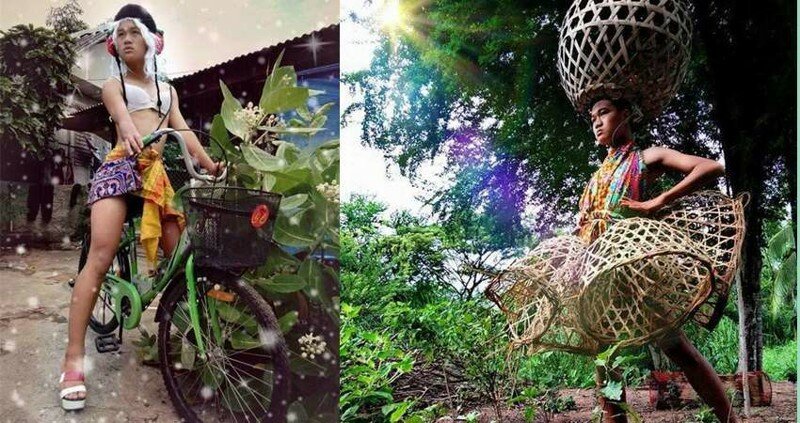 17-летний дизайнер из Тайланда создает наряды из проволоки, еды и цветов