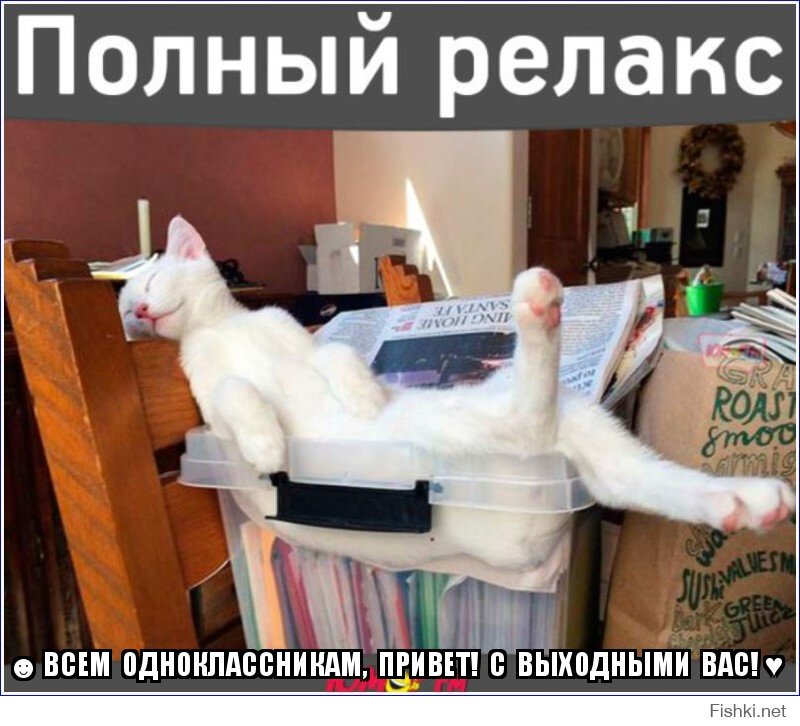 ☻ ВСЕМ  ОДНОКЛАССНИКАМ,  ПРИВЕТ!  С  ВЫХОДНЫМИ  ВАС! ♥  