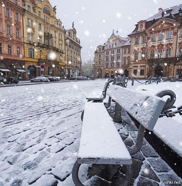 Первый снег в Праге, Чехия