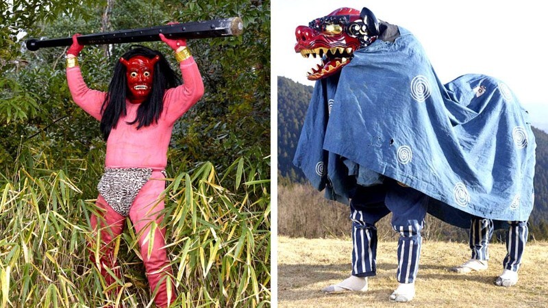 Ритуальные костюмы монстров Японии