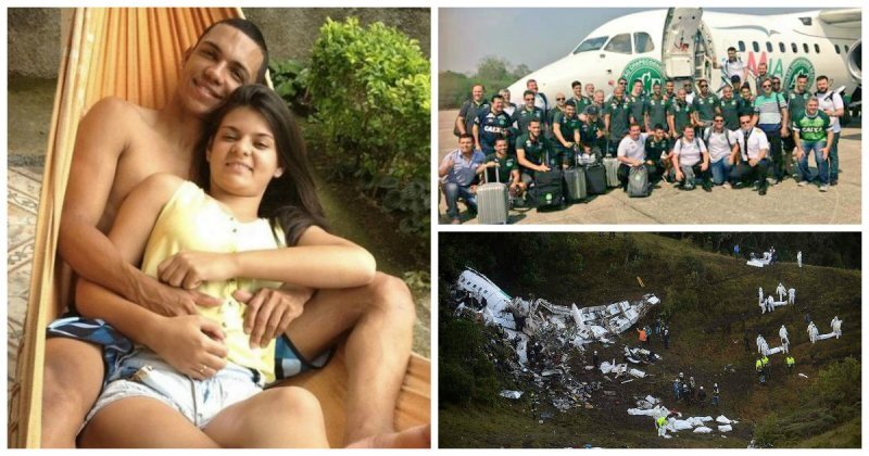 За неделю до авиакатастрофы один из погибших футболистов бразильской команды "Шапекоэнсе"  узнал, что станет отцом