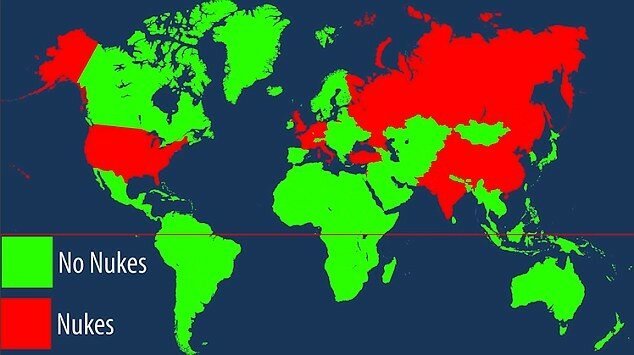 Насколько близко к ядерному оружию живете вы? Опубликована карта ядерных боеголовок мира