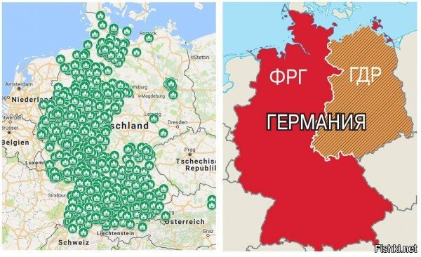 Карта мечетей в Германии