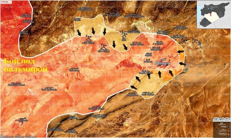 Контратака ИГИЛ под Пальмирой 10 декабря