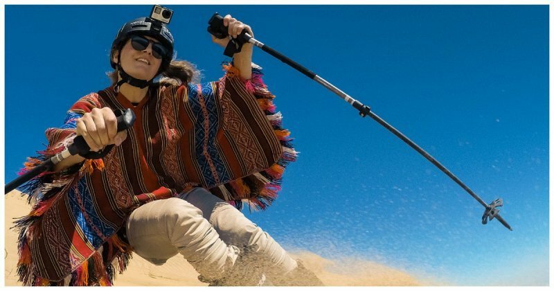 Невероятное катание на лыжах посреди пустыни в Перу 