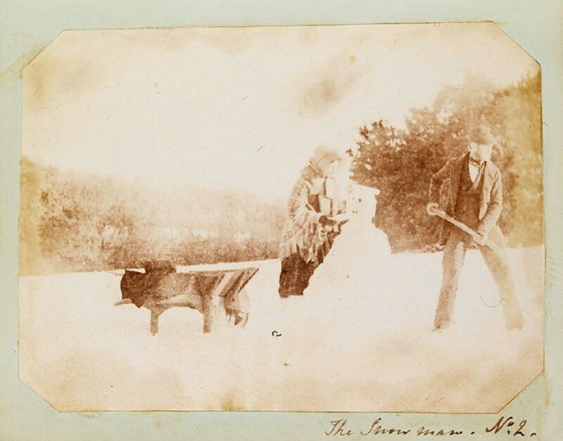 Спустя 150 лет обнаружена первая в истории фотография снеговика
