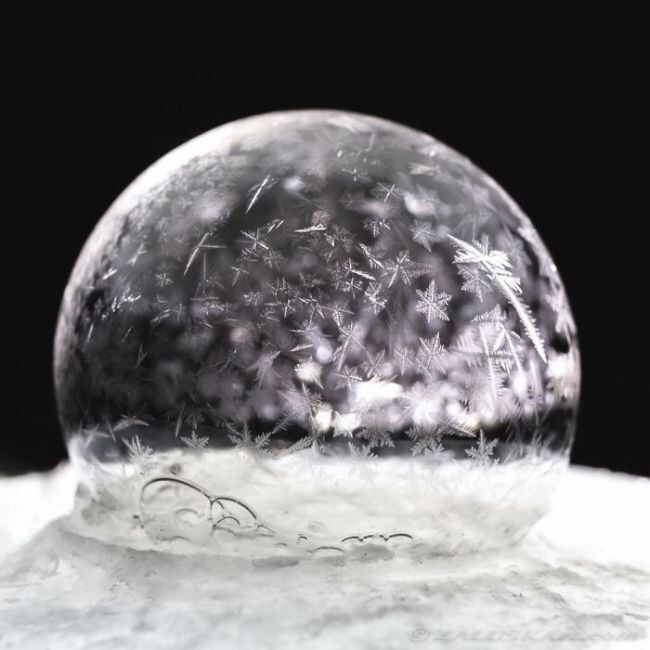 Мыльный пузырь при температуре -15 градусов Цельсия