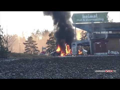  В Норвегии Tesla Model S сгорела на станции быстрой зарядки