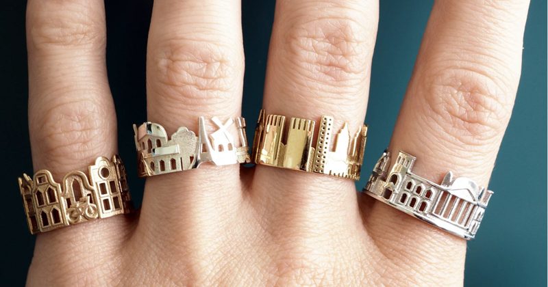Архитектурные кольца, которые позволяют носить любимые города на пальцах