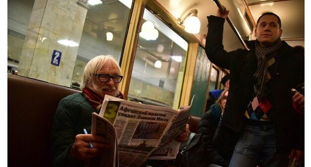 Пьер Ришар прокатился в метро Москвы и остался очень доволен