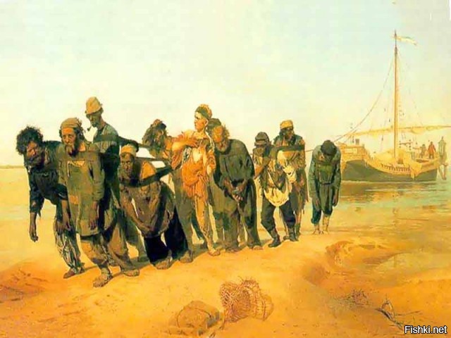 А вы задумывались, почему на картине &quot;Бурлаки на Волге&quot; флаг России...