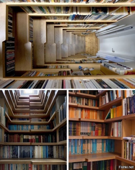 Лестница-книжные полки