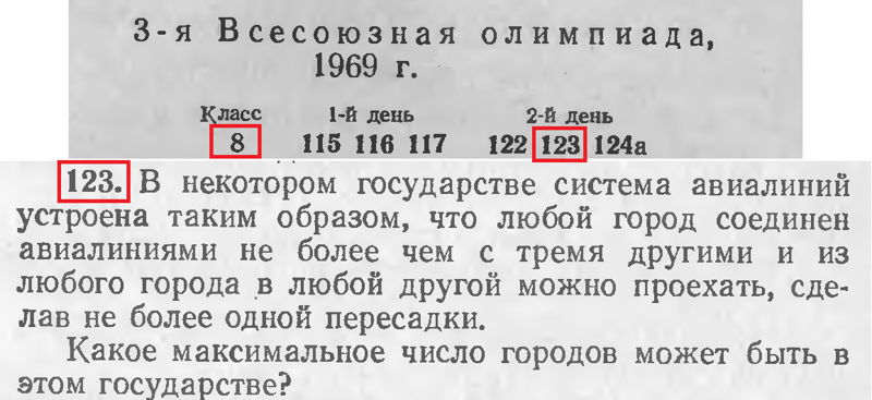 Задача из Всесоюзной Олимпиады Школьников по математике 1969 год