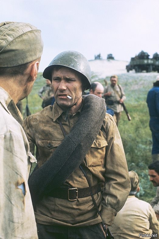 Писатель, кинорежиссё­р, актёр Василий Шукшин на съемках фильма &quot;Они сра...