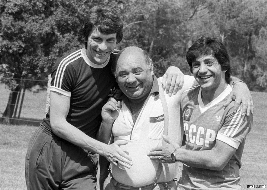 Ринат Дасаев, Евгений Леонов и Хорен Оганесян, 1982 г