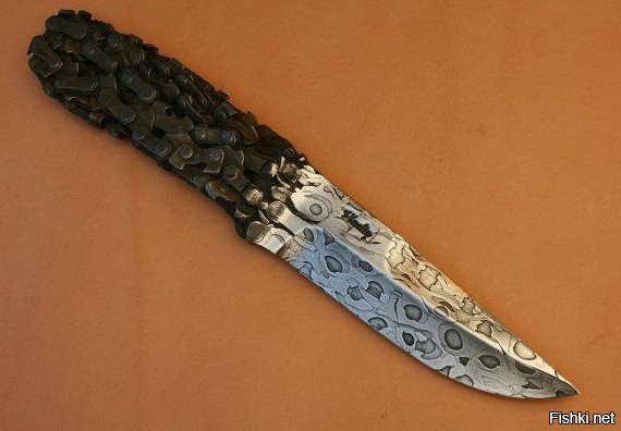 Нож &quot;цельнокованный&quot; из цепи от бензопилы