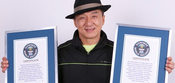 Джеки Чан стал дважды рекордсменом Книги рекордов Гиннеса