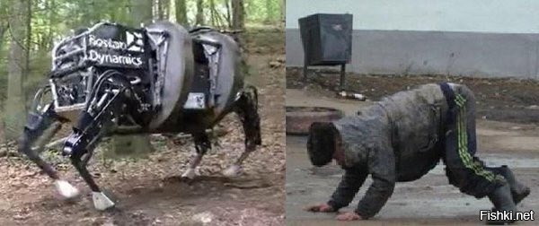 Пока в США только начали делать роботов, то в России они уже ходят по улицам ...