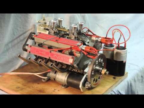 Мини мотор V8 с крутым звуком 