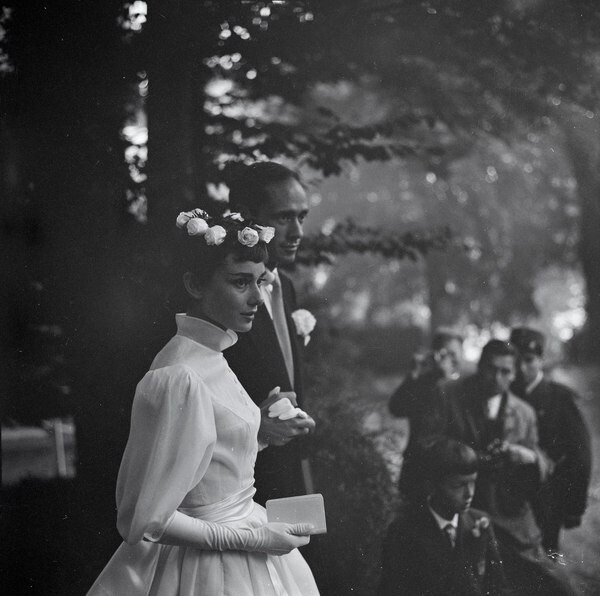Свадьба Одри Хепберн и Мела Феррера в часовне на Бюргенштоке, 1954 год