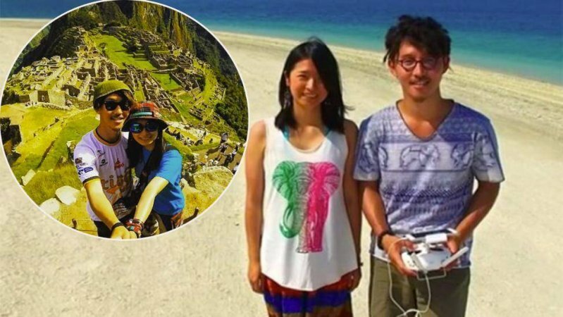 Японские молодожёны снимали свое свадебное путешествие вокруг света на квадрокоптер. Вот, что из этого получилось!