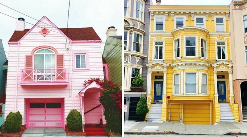 Сказочные фасады домиков в Сан-Франциско