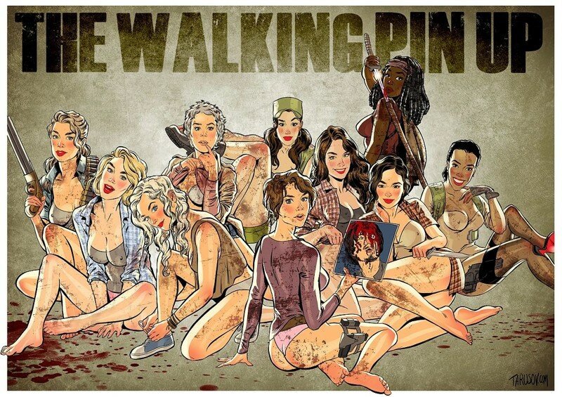 The Walking Dead в стиле пинап от Андрея Тарусова