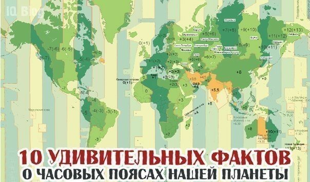 10 удивительных фактов о часовых поясах нашей планеты