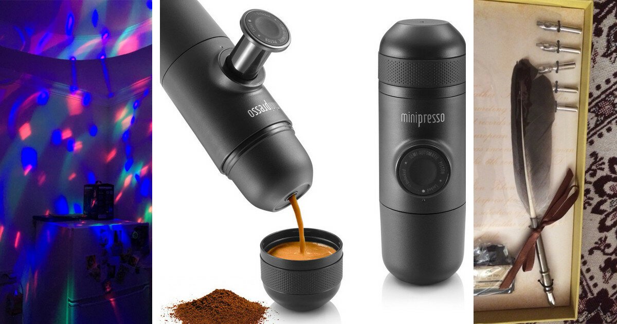 AliExpress для мужика: карманная кофемашина, диско лампочка и дымогенератор