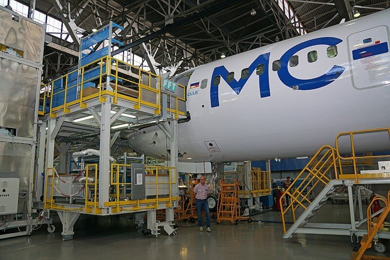 Показали цех сборки самолета МС-21 в Иркутске