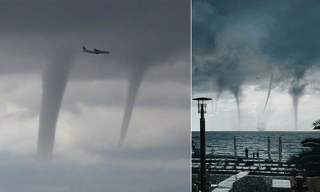 Опасная посадка: самолет приземлился во время смерча в Сочи