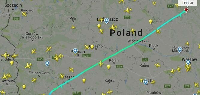 Воздушные шары в небе над Польшей