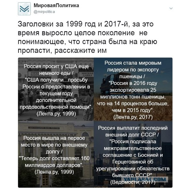 Два взгляда на Ельцина и Путина