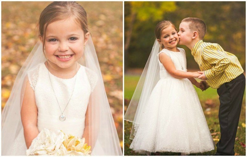 Родители устроили 5-летней дочке с больным сердцем "свадьбу мечты"