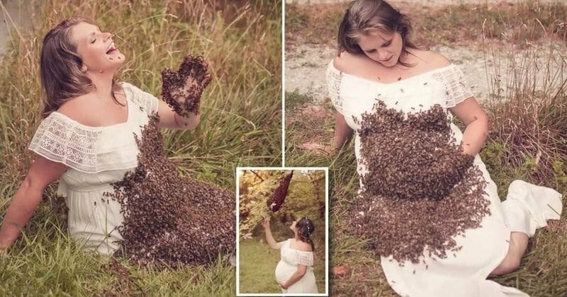Мама, которая снялась беременная с пчелами на животе, потеряла своего ребенка