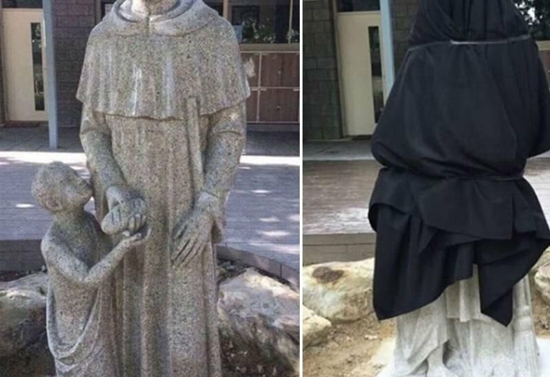 Австралийская школа извинилась за неоднозначную статую с мальчиком и священником