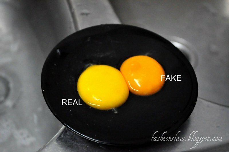 Fake eggs