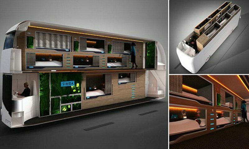 В Великобритании планируют запустить люксовые двухэтажные автобусы с капсулами для сна